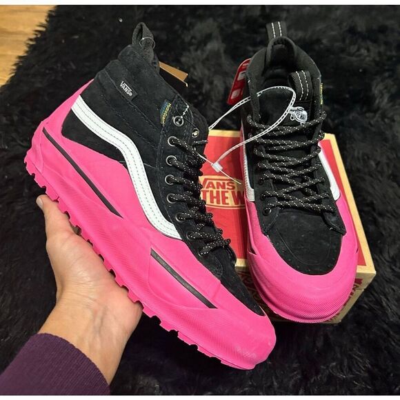 VANS sk8-hi top MTE-2 Dip black pink lace up shoes boots women’s 8 new - Picture 9 of 9